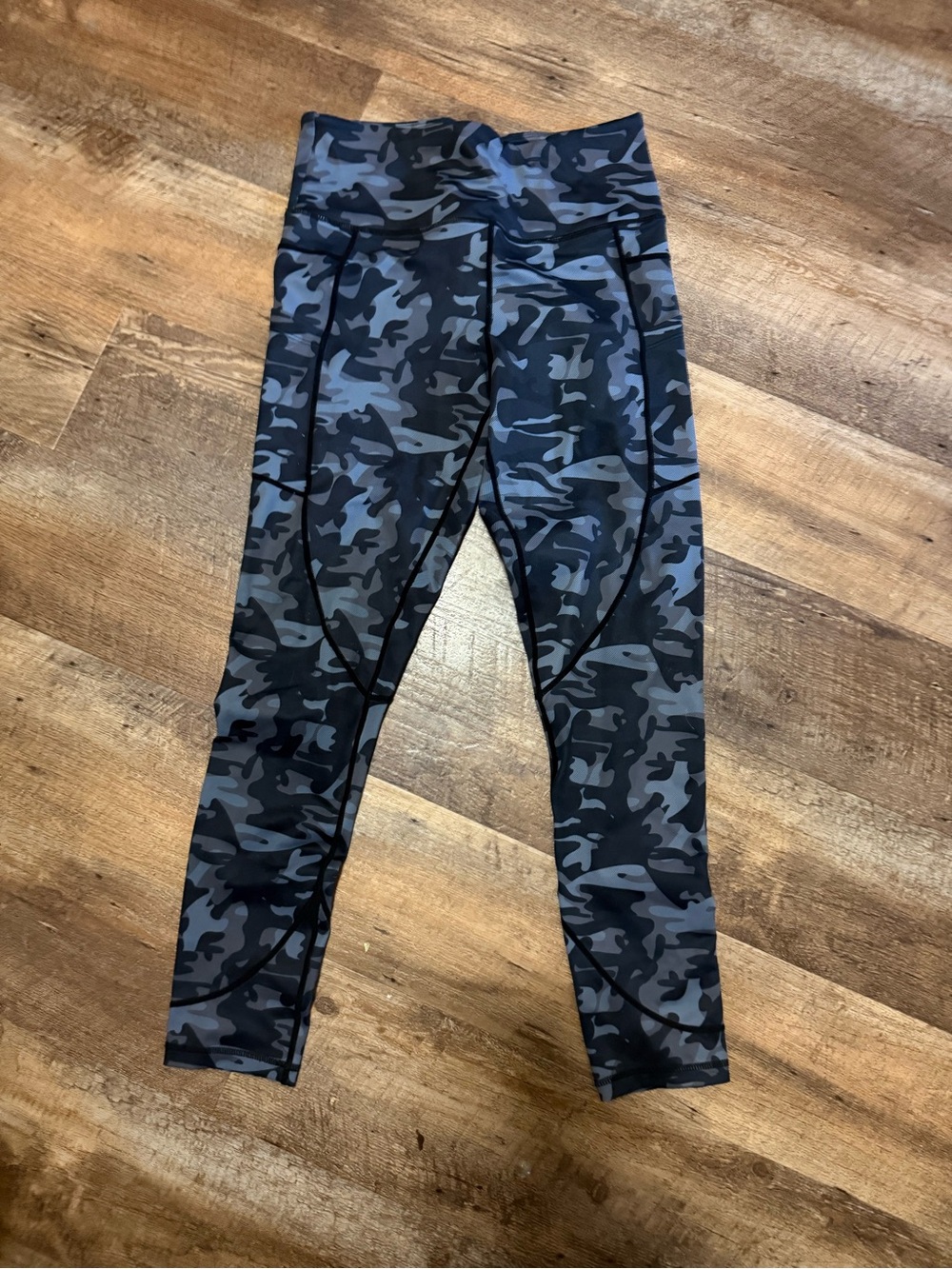 ZYIA Women's Camo Performance Leggings - Blue/Gray/Black
